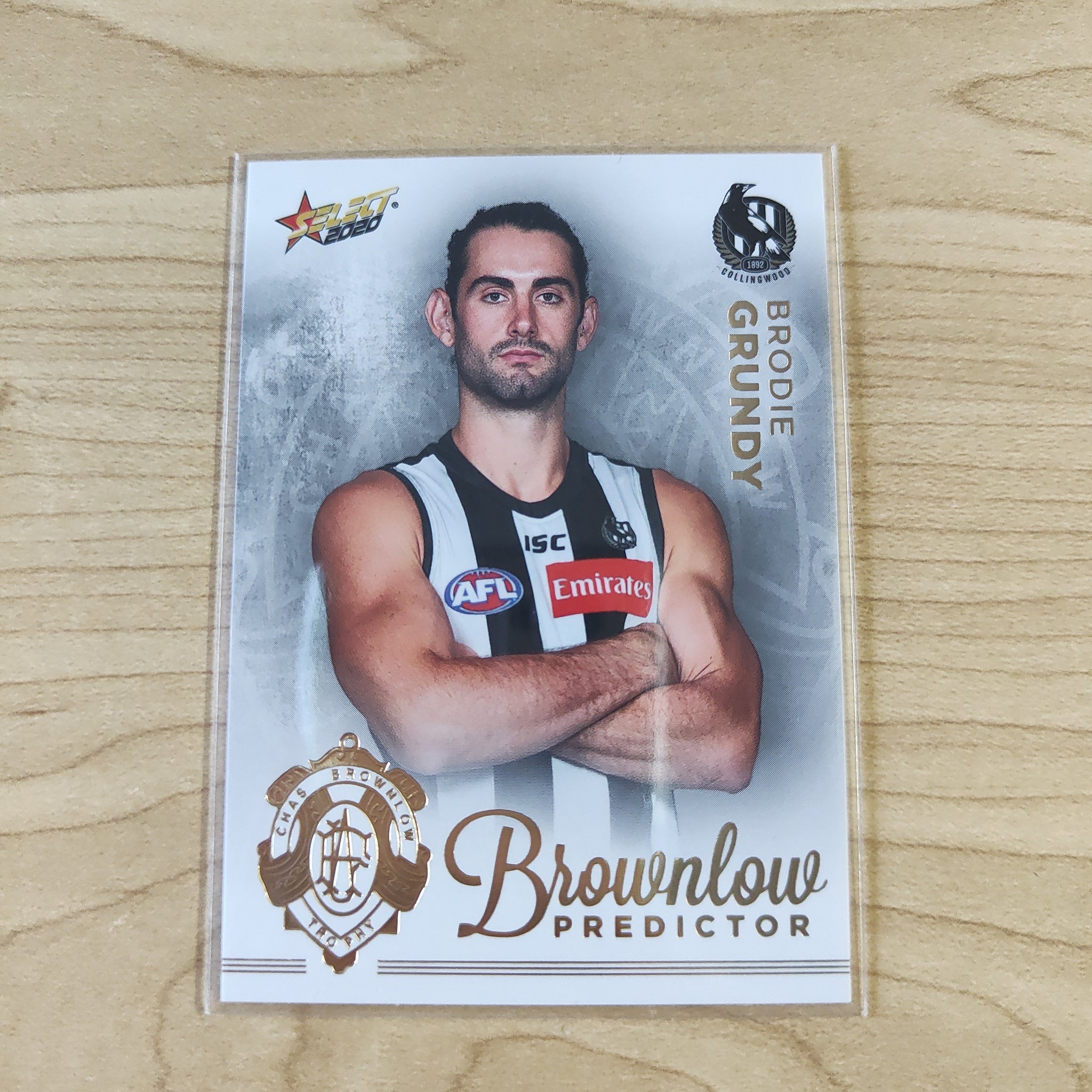 2020 AFL Select Brownlow Predictor Brodie Grundy Collingwood No.128/140