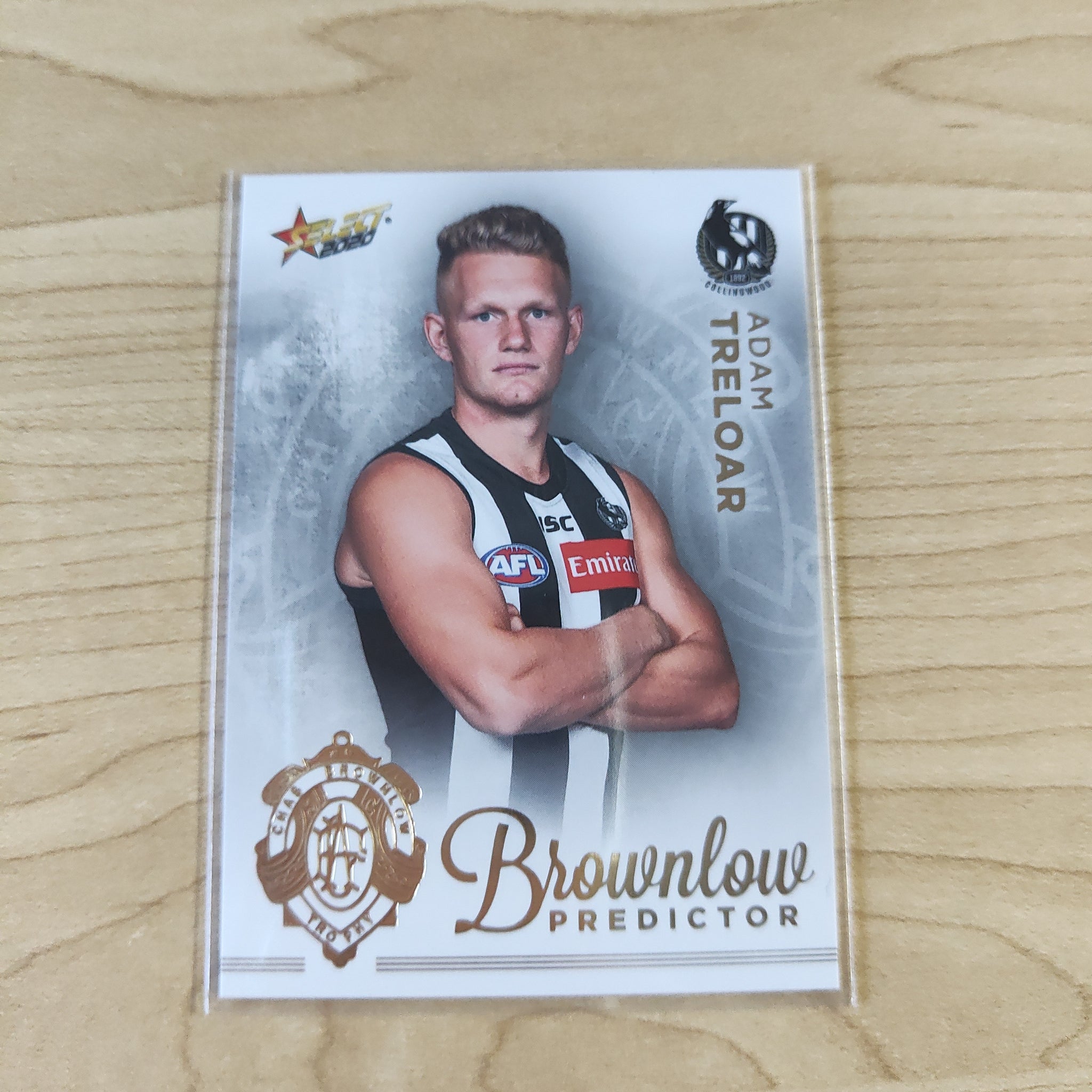 2020 AFL Select Brownlow Predictor Adam Treloar Collingwood No.090/140