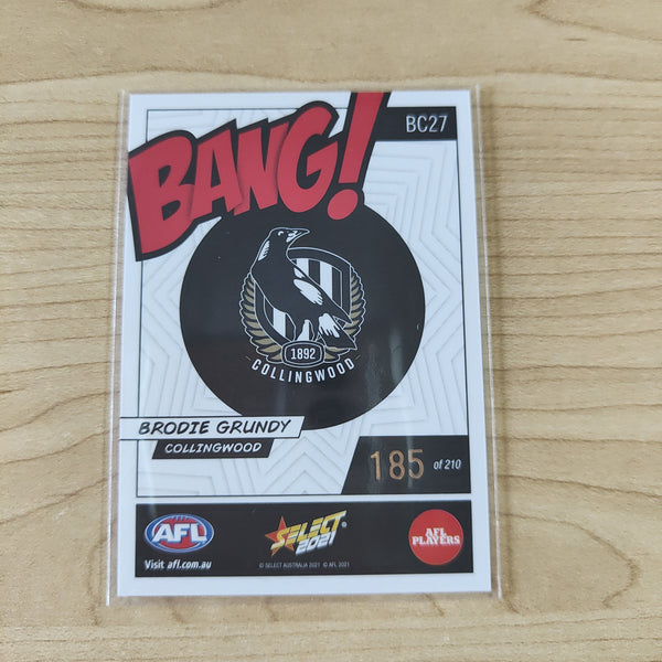 2021 AFL Select Bang Card Brodie Grundy Collingwood No.185/210