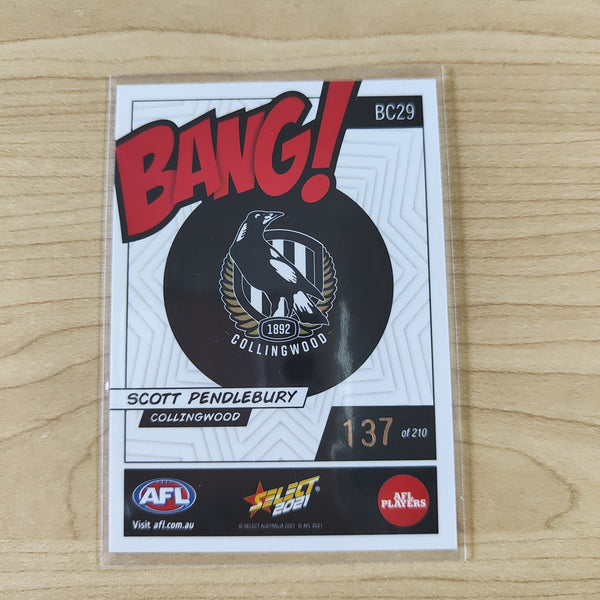 2021 AFL Select Bang Card Scott Pendlebury Collingwood No.137/210