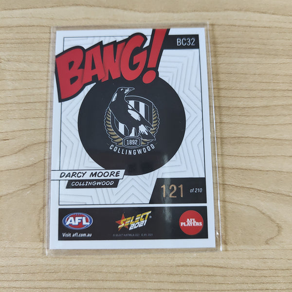2021 AFL Select Bang Card Darcy Moore Collingwood No.121/210