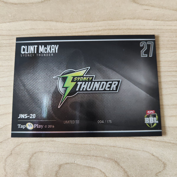 2016 Tap n Play BBL Clint McKay Silver Cricket Australia Card LOW NUMBER