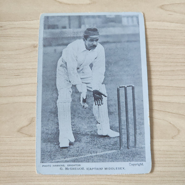 England 1905 London Star Series Photo Postcard G. MacGregor Middlesex Cricket Postcard