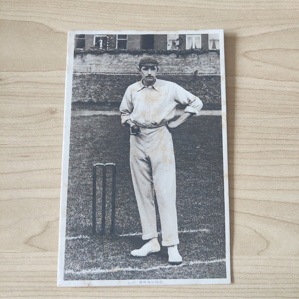 England 1903 Photograph Postcard L.C. Braund Somerset Cricket Postcard