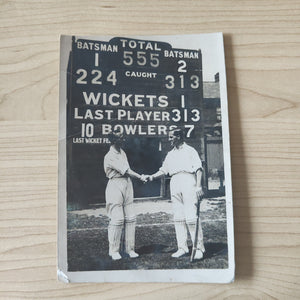 English Photograph Postcard P. Holmes and H. Sutcliffe Yorkshire Cricket Postcard