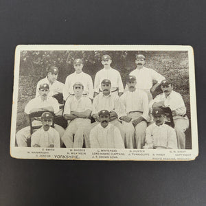 England 1904 Photograph Postcard Yorkshire County Cricket Club Cricket Postcard