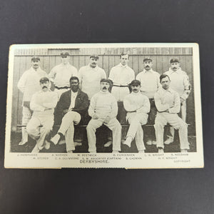 England 1904 Photograph Postcard Derbyshire County Cricket Club Cricket Postcard