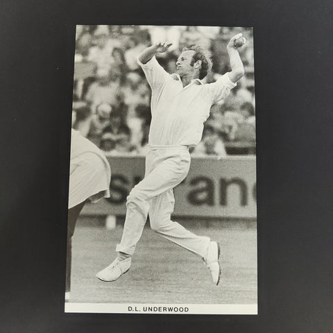 J/V Cricket Series Set 2 English Photograph Postcard D.L. Underwood Cricket Postcard