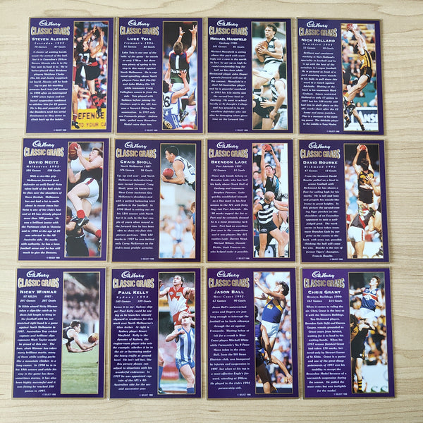 1998 Cadbury Classic Grabs Mark of the Year Set of 24 Football Cards