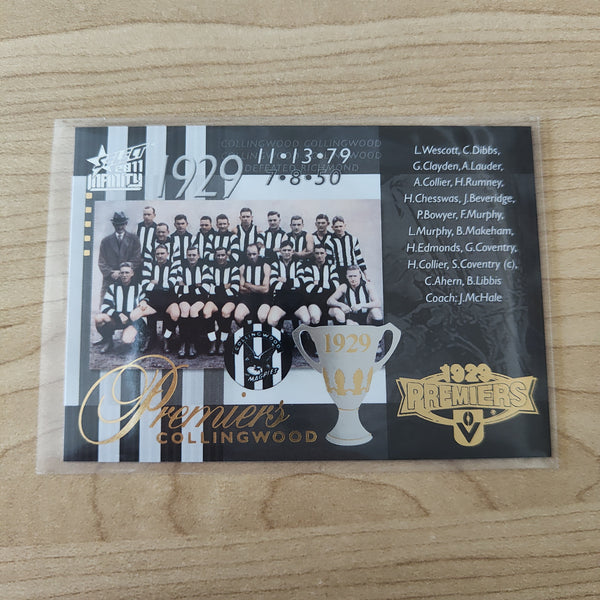 2011 Select Infinity 1929 Premiers Collingwood No.352/400