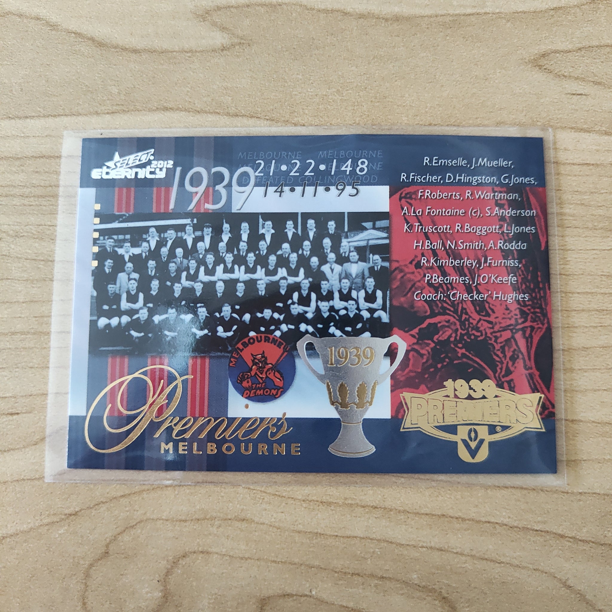 2012 Select Eternity 1939 Premiers Melbourne No.103/400