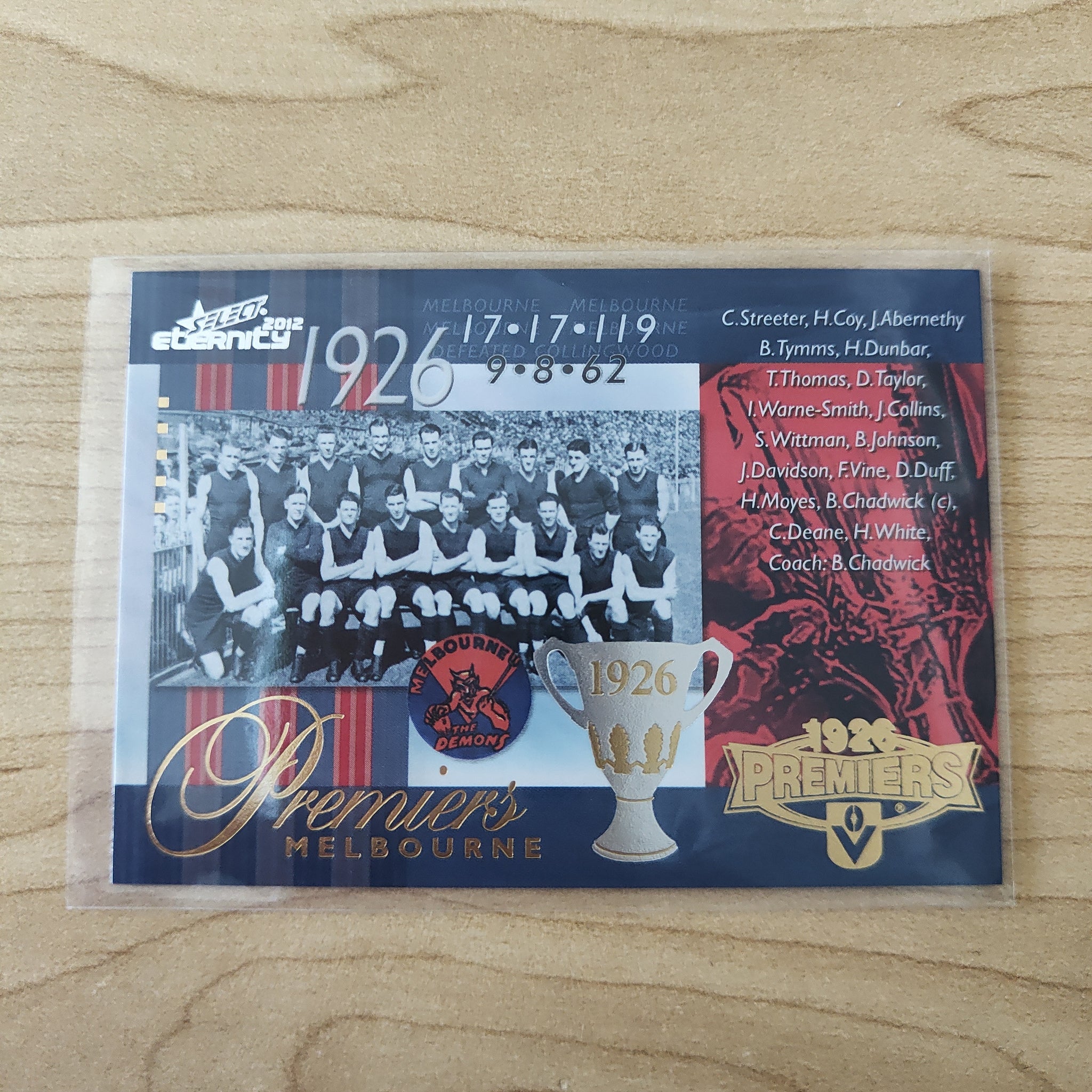 2012 Select Eternity 1926 Premiers Melbourne No.146/400