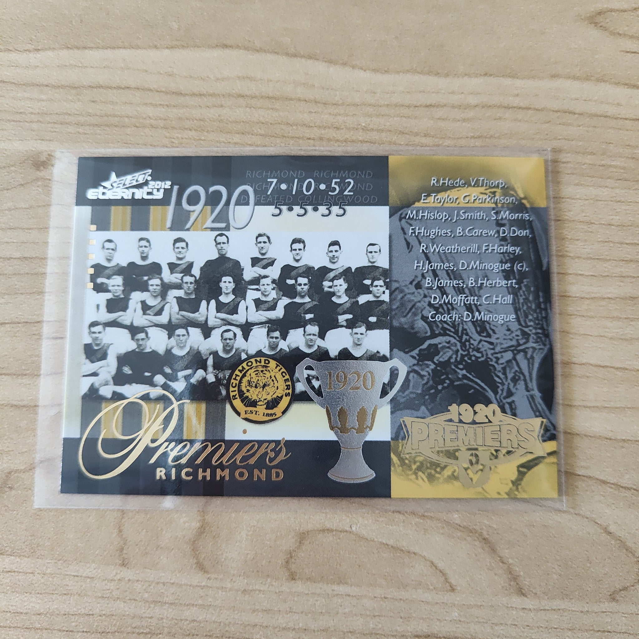 2012 Select Eternity 1920 Premiers Richmond No.175/400