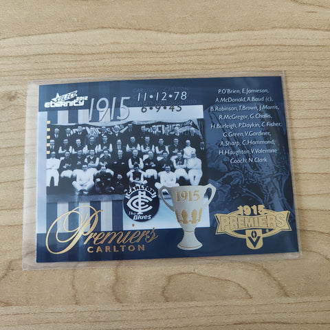 2012 Select Eternity 1915 Premiers Carlton No.375/400