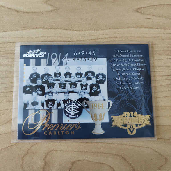 2012 Select Eternity 1914 Premiers Carlton No.336/400