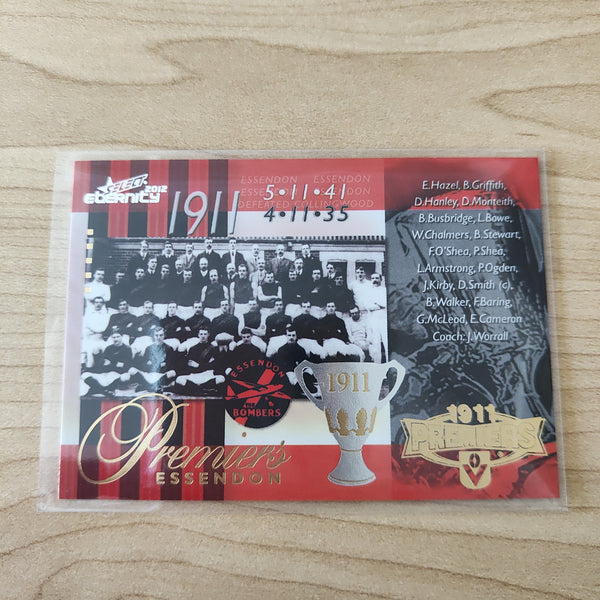 2012 Select Eternity 1911 Premiers Essendon No.198/400