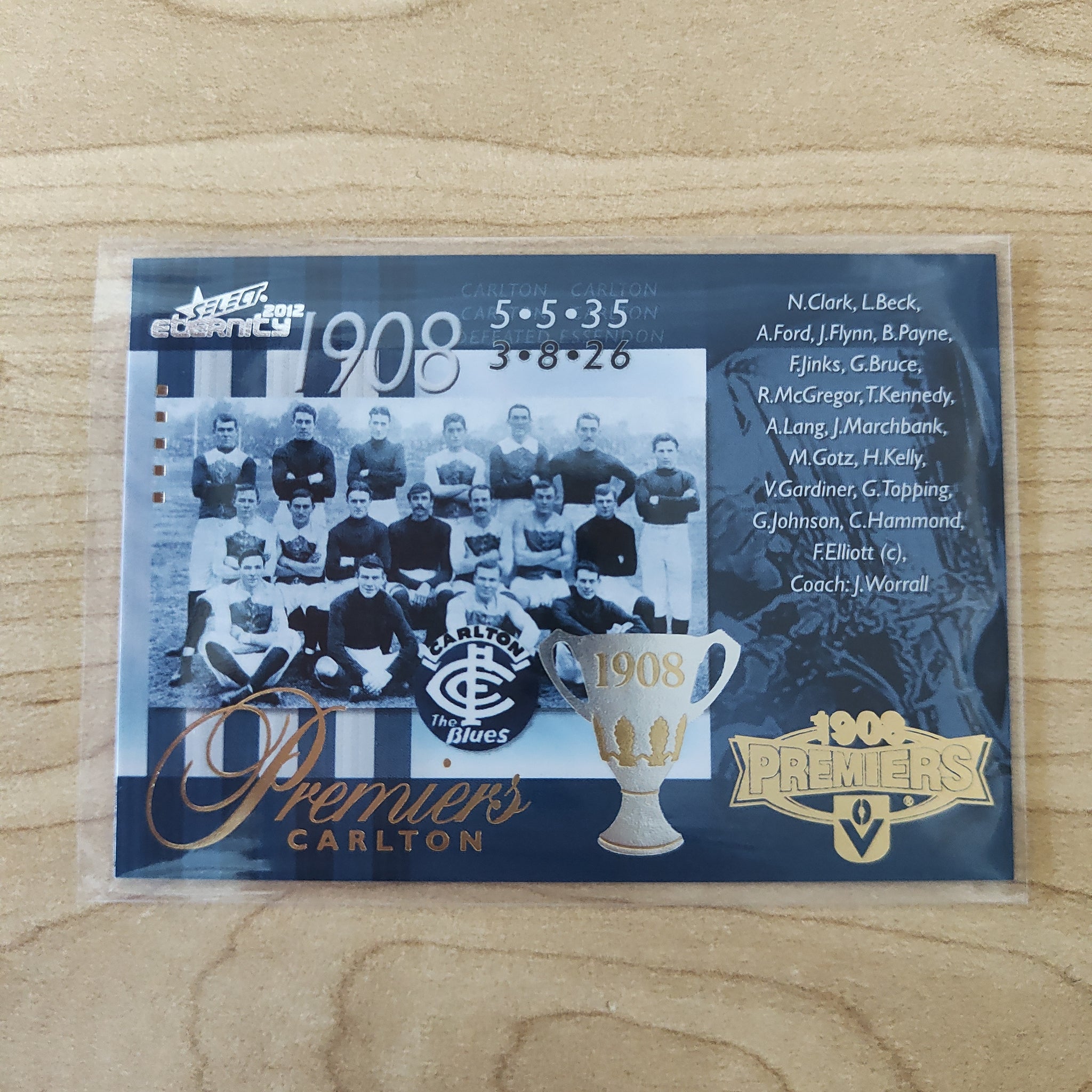 2012 Select Eternity 1908 Premiers Carlton No.166/400