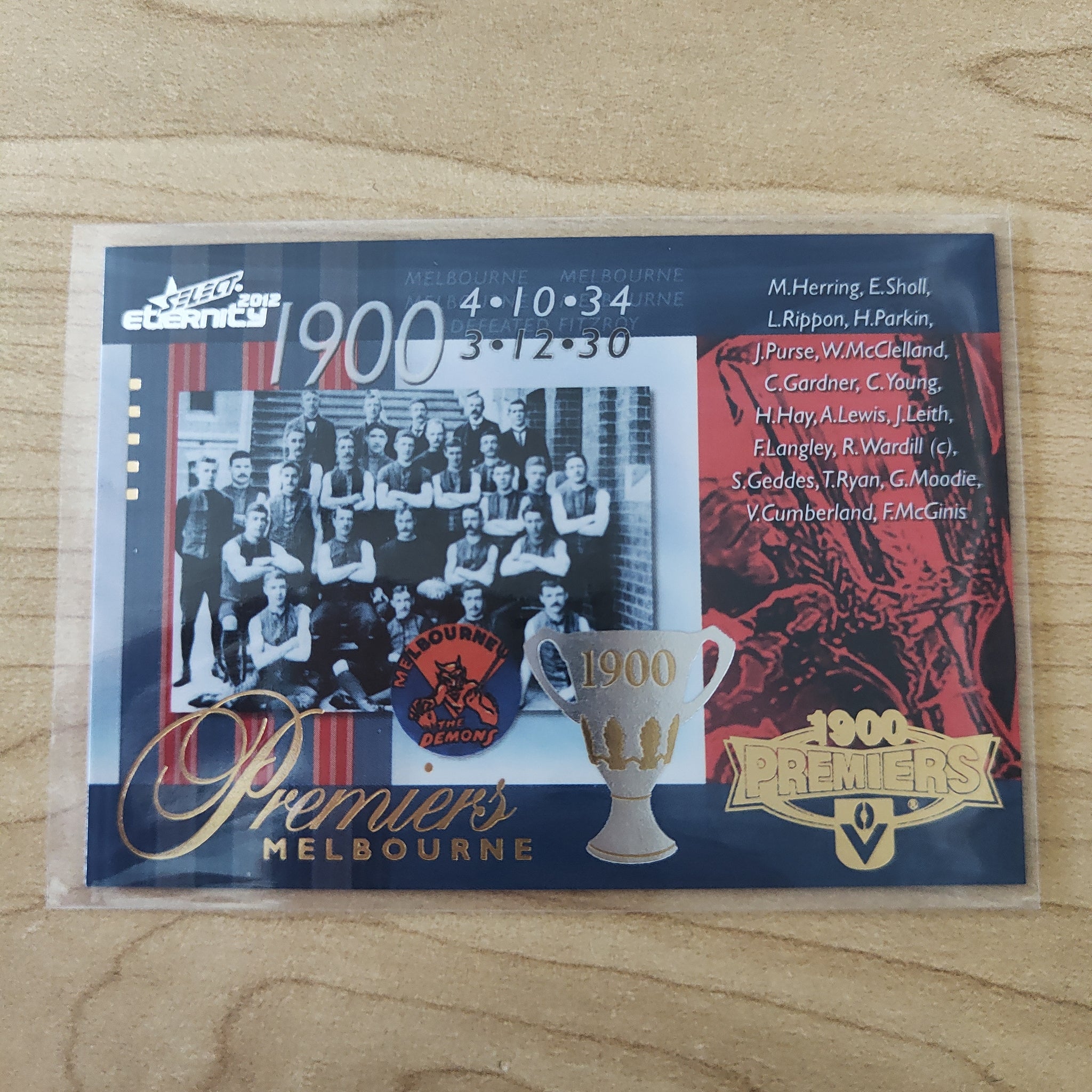 2012 Select Eternity 1900 Premiers Melbourne No.221/400