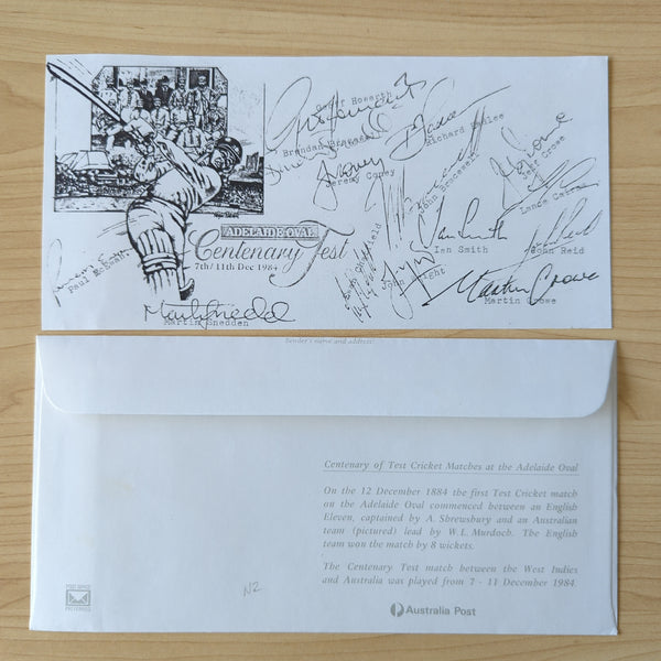 Cricket 1984 Centenary Test Signed Cover NZ Team