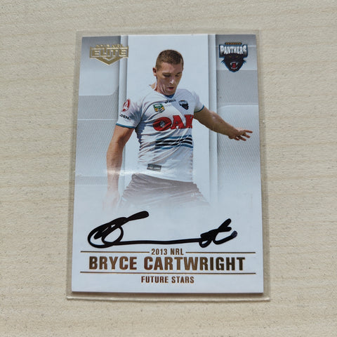 2013 NRL Elite Future Stars Signature Card Bryce Cartwright Panthers