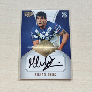 2014 NRL Elite League Sensations Signature Card Michael Ennis Bulldogs