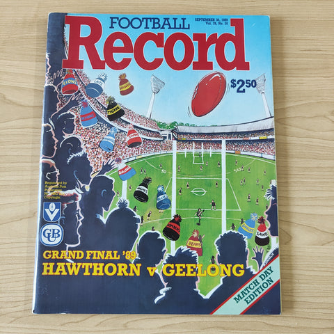 VFL 1989 Football Record Grand Final Hawthorn v Geelong Match Day Edition