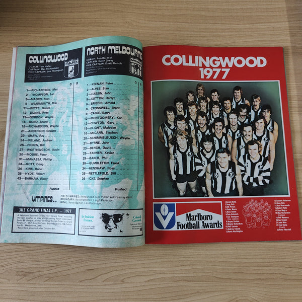 VFL 1977 Grand Final Collingwood v North Melbourne Football Record