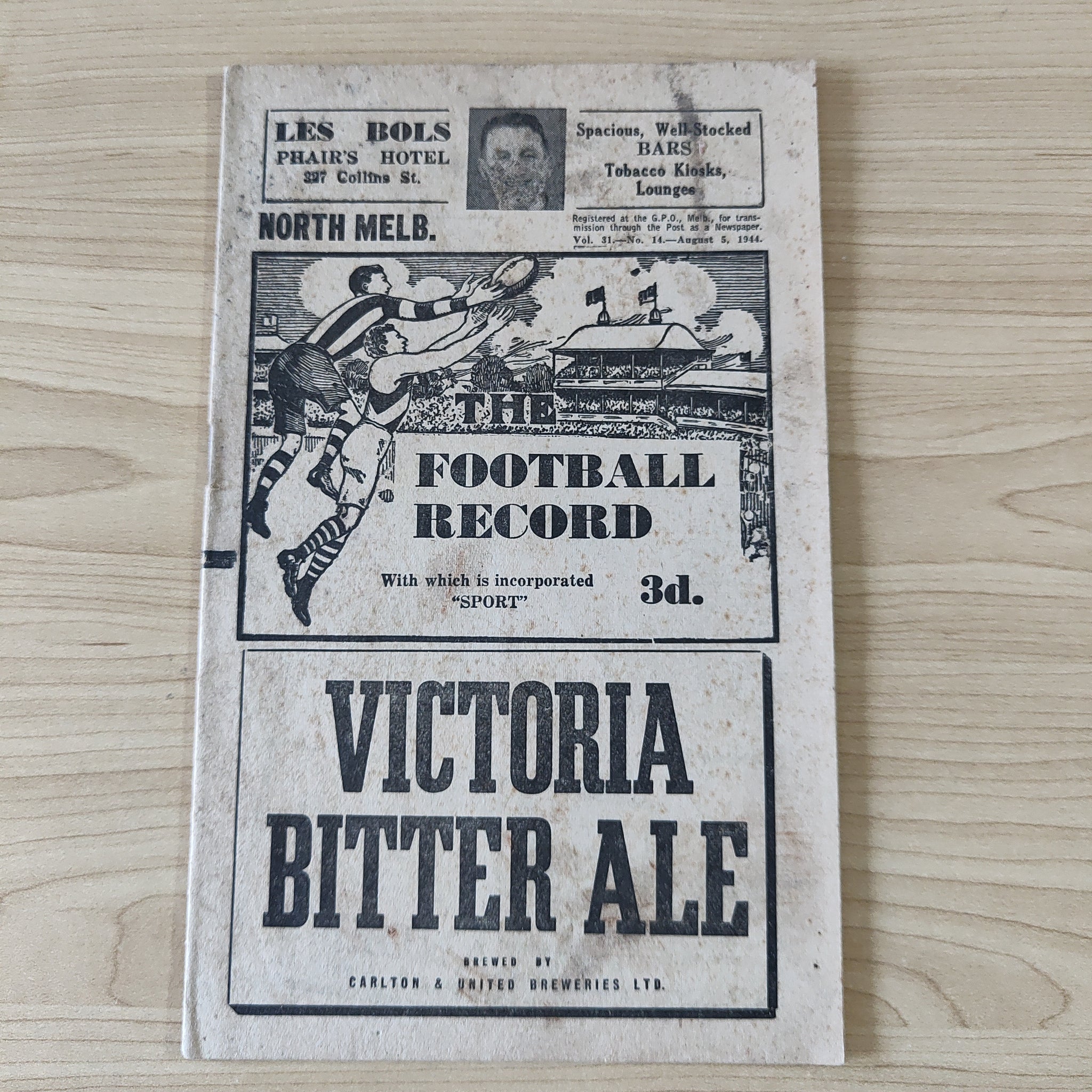 VFL 1944 August 5 North Melbourne v Fitzroy Football Record