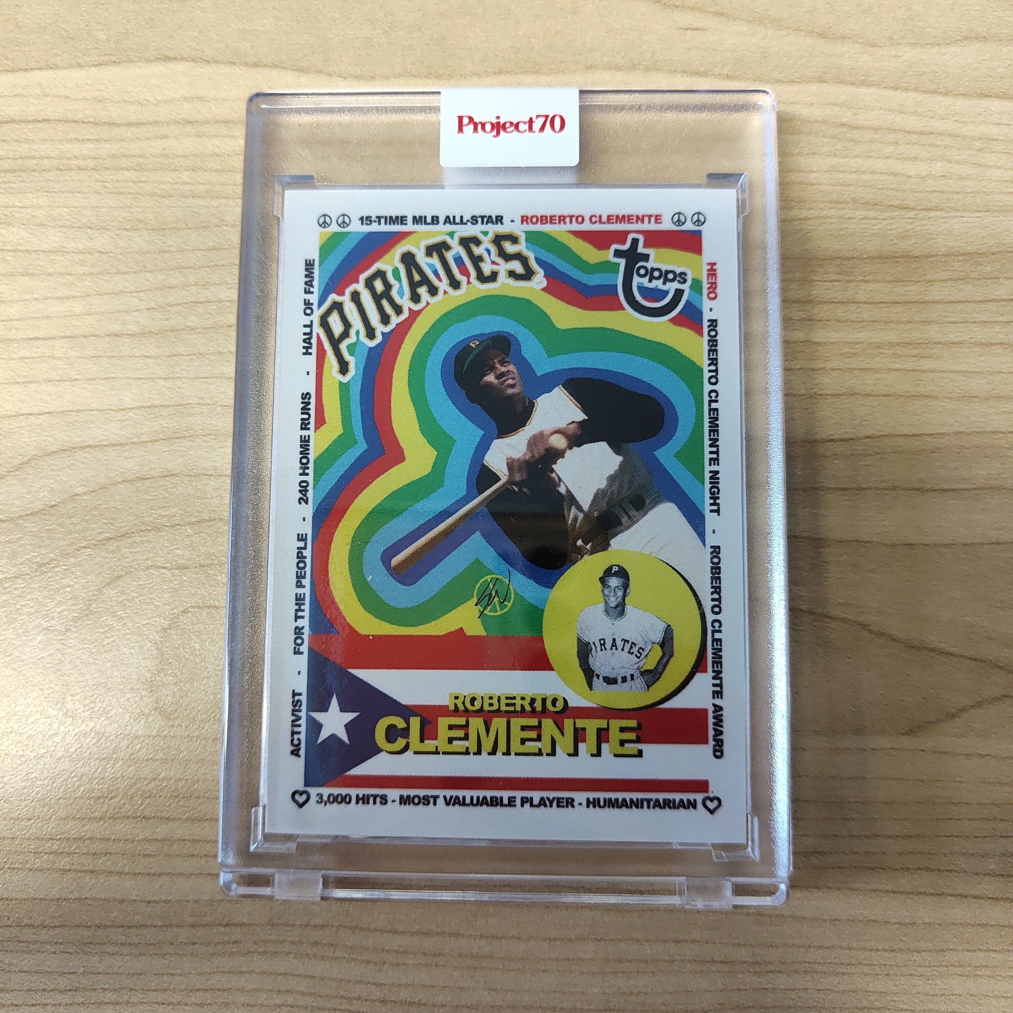 2021 Topps Project 70 Roberto Clemente Card #18 Artist Sean Wotherspoon Baseball Card