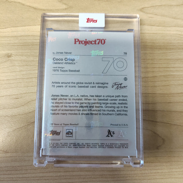 2021 Topps Project 70 Coco Crisp Card #78 Artist Jonas Never Baseball Card