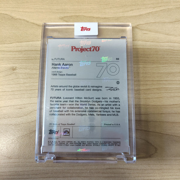 2021 Topps Project 70 Hank Aaron Card #66 Artist FUTURA Baseball Card