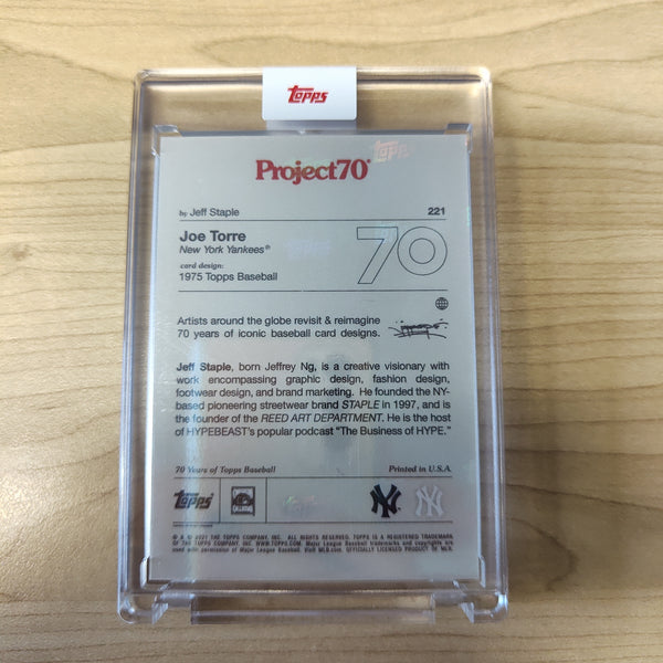 2021 Topps Project 70 Joe Torre Card #221 Artist Jeff Staple Baseball Card