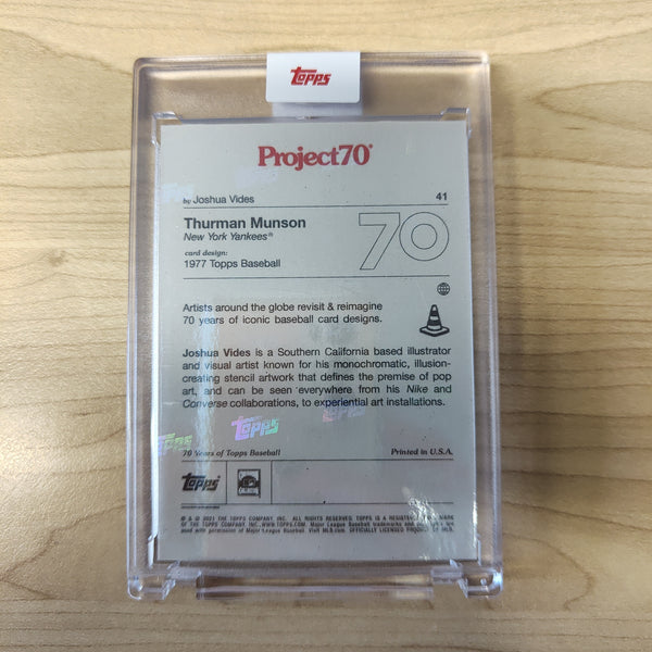 2021 Topps Project 70 Thurman Munson Card #41 Artist Joshua Vides Baseball Card