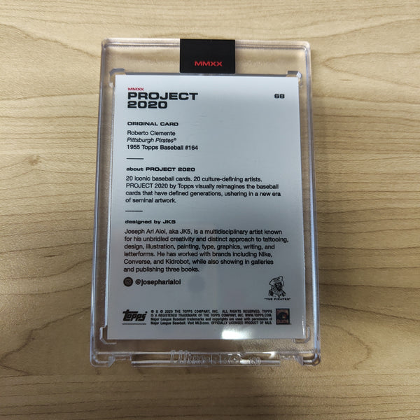 2020 Topps Project 2020 Roberto Clemente Card #68 Artist JK5 Baseball Card