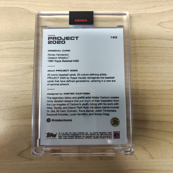 2020 Topps Project 2020 Rickey Henderson Card #153 Artist Mister Cartoon Baseball Card