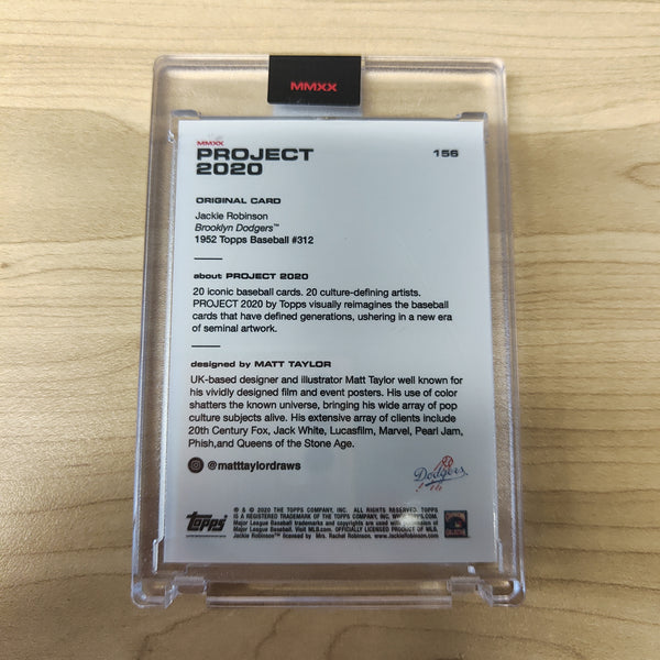 2020 Topps Project 2020 Jackie Robinson Card #156 Artist Matt Taylor Baseball Card