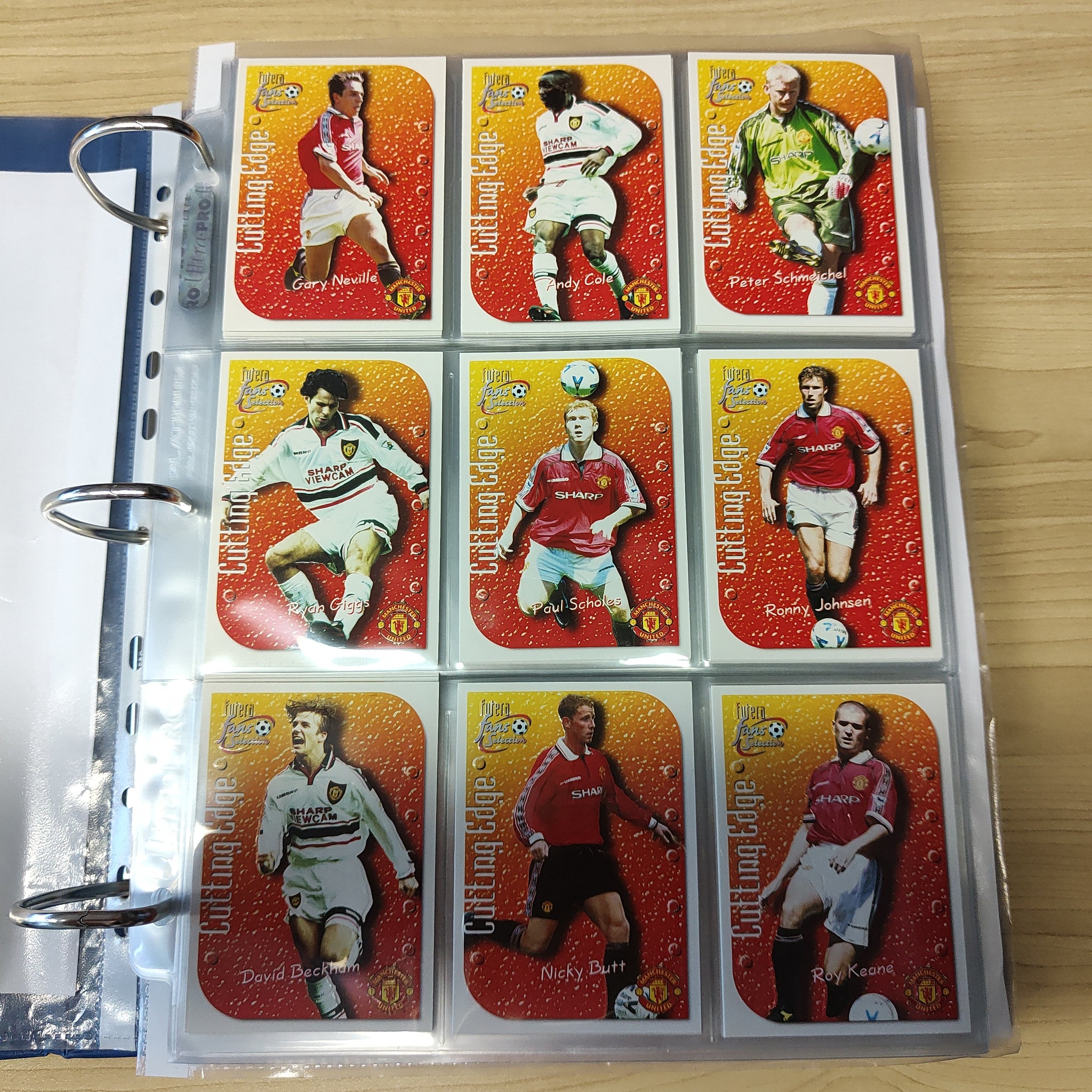 1999 Futera Fans Selection Manchester United Team Set of Soccer Cards