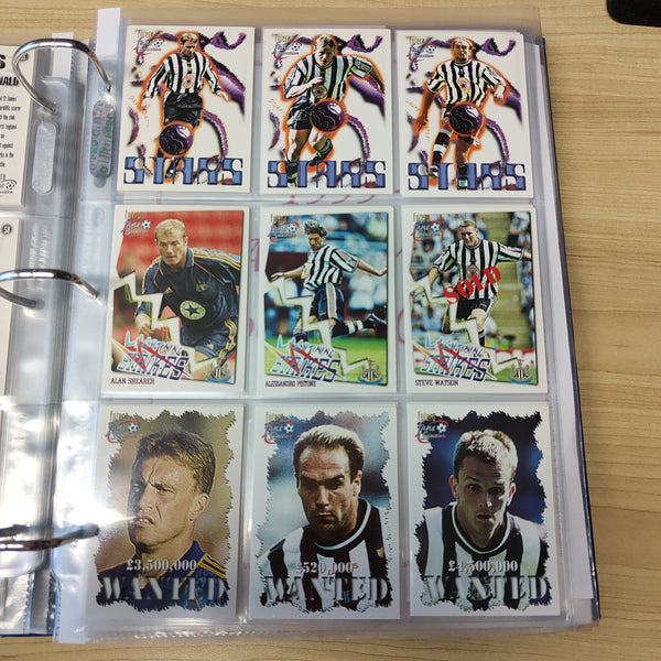 1999 Futera Fans Selection Newcastle United Team Set of Soccer Cards