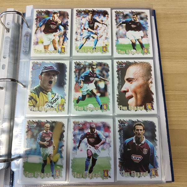 1999 Futera Fans Selection Aston Villa Team Set of Soccer Cards