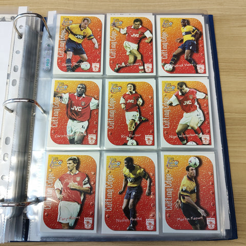 1999 Futera Fans Selection Arsenal Team Set of Soccer Cards