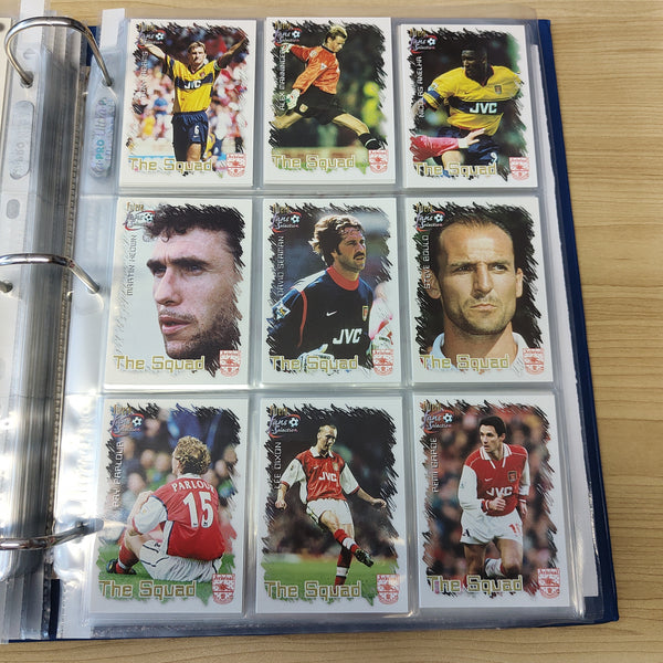 1999 Futera Fans Selection Arsenal Team Set of Soccer Cards