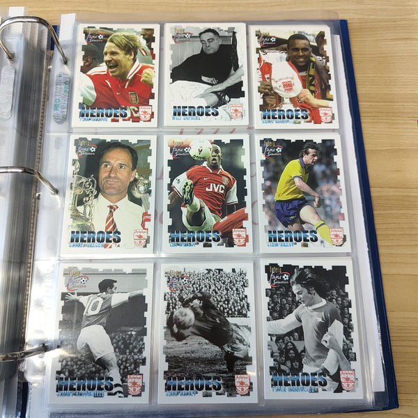 1999 Futera Fans Selection Arsenal Team Set of Soccer Cards