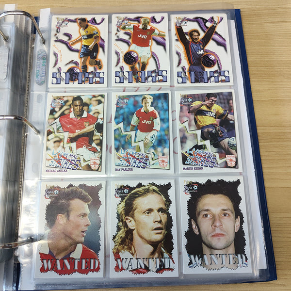 1999 Futera Fans Selection Arsenal Team Set of Soccer Cards