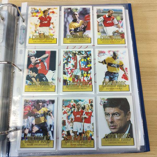 1999 Futera Fans Selection Arsenal Team Set of Soccer Cards