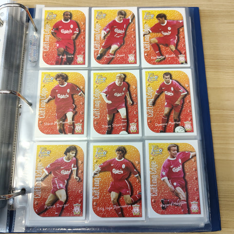 1999 Futera Fans Selection Liverpool Team Set of Soccer Cards