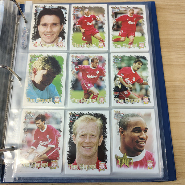 1999 Futera Fans Selection Liverpool Team Set of Soccer Cards