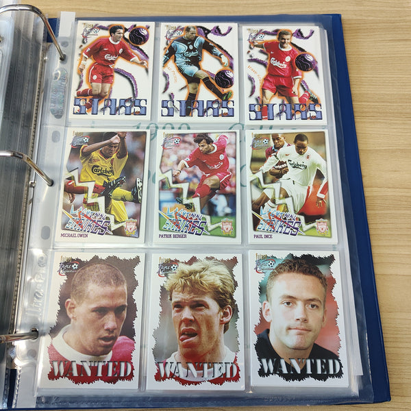 1999 Futera Fans Selection Liverpool Team Set of Soccer Cards