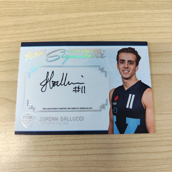 2016 Select Future Force Platinum Signature Jordan Gallucci Adelaide No.014/40
