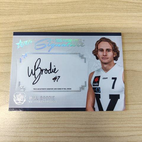 2016 Select Future Force Platinum Signature Will Brodie Gold Coast No.025/40