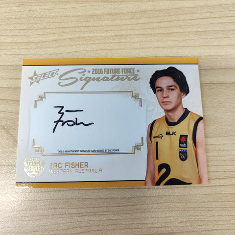 2016 Select Future Force Gold Signature Zac Fisher Carlton No.021/200
